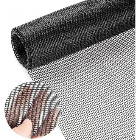 Moustiquaires Fenêtre, 120 x 250 cm Moustiquaire Fenetre Ajustable, Rouleau Moustiquaires Fenetre, Fibres de Verre Moustiquaire pour Fenêtres et Portes Anti-Insectes(Noir) (1/5)