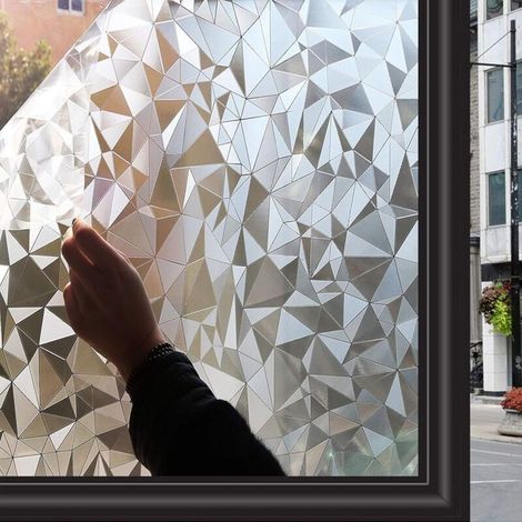Selbstklebende Fensterfolie 44,5 x 200 cm – Blockiert 90 % der UV-Strahlen – Wiederverwendbar und rückstandsfrei – Für Zuhause, Büro, Küche (1/4)