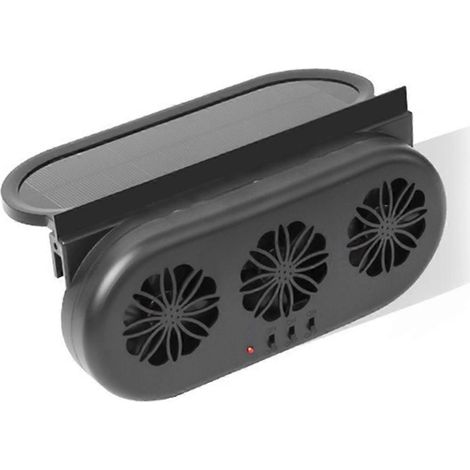 Ventilateur d'extraction pour voiture, alimenté par énergie solaire et rechargeable par USB, aérateur de fenêtre à 3 ventilateurs (avant, arrière, intérieur), système de refroidissement de radiateur A (1/4)