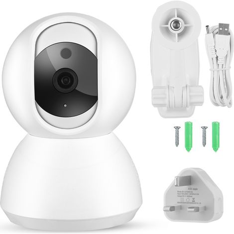 Caméra IP WiFi 7200P, surveillance panoramique/inclinaison sans fil, 100-240V UK, pour bébé, animal, personne âgée et bureau