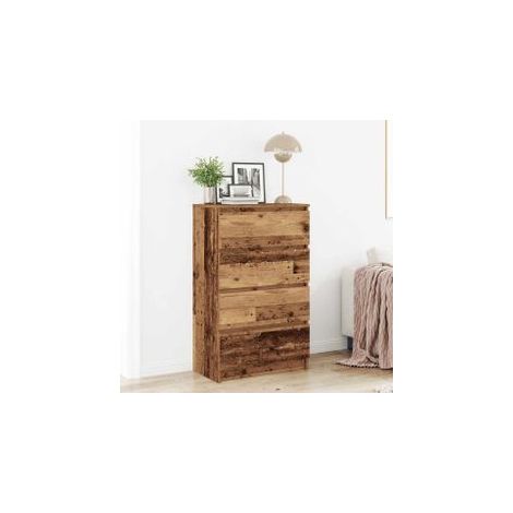 Buffet vieux bois 60x35x98,5 bois d'ingénierie (1/5)