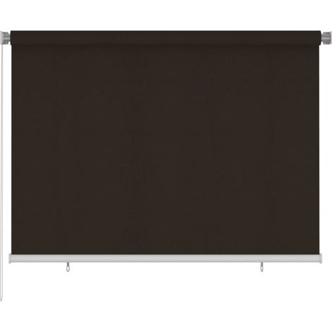 Persiana enrollable de jardín HDPE marrón 200x140 cm vidaXL
