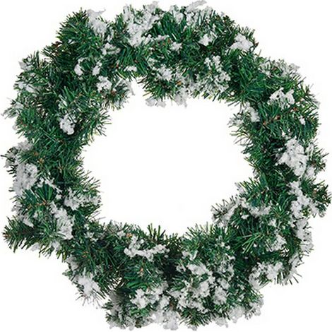 Weihnachtskranz Krist+ Weiß grün Schneeflocken