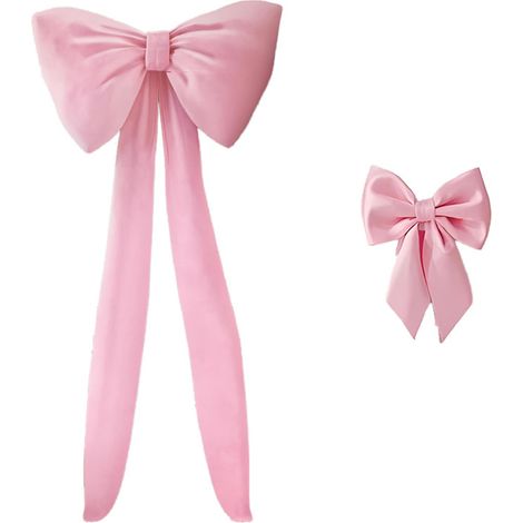 Soavoa Nœud Papillon 3D Décoration Murale Rose pour Anniversaire Fiançailles et Fête Photo (1/4)