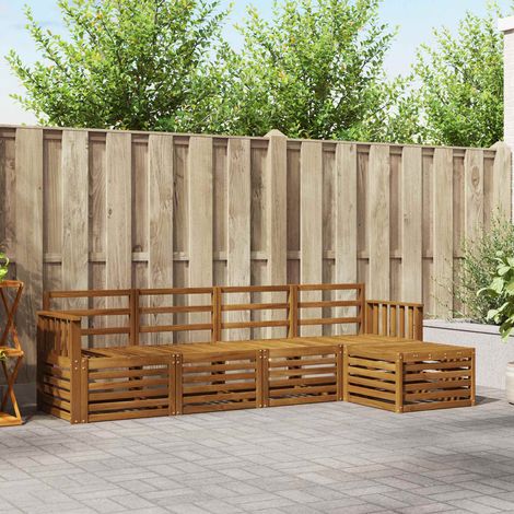 Sofagarnituren 5 pcs Natur Massivholz Akazie