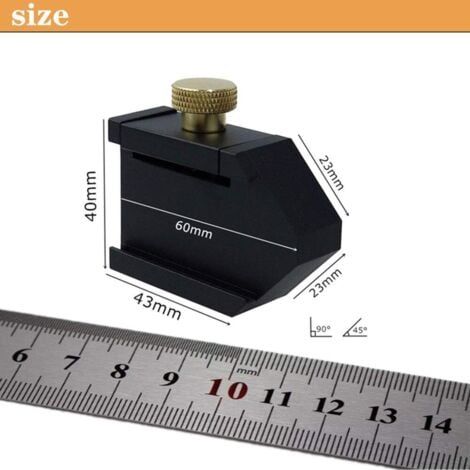 Reglet Metallique 30cm,Règle en Acier Inoxydable,Bloc de Positionnement Règle Parallèle,45 Degrés et 90 Degrés Dessin au Trait Outils de Menuiser (1/4)