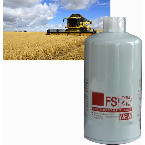 FS1212 Kraftstoff-Wasser-Abscheider, aufschraubbarer Kraftstofffilter als Ersatz für Case-IH Mähdrescher 2144, 2166, 2188, 2344, 2366, 2388 (1/5)