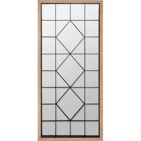Spiegel - Metall und Holz H 165 cm (1/2)