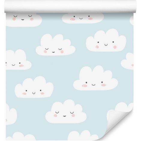 Papel pintado Nubes Alegres para salón y dormitorio 50x1000 cm (1/5)
