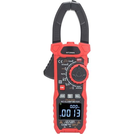 HT208A Pince Multimètre Numérique à Main Kit Multimètre de Détection de Tension sans pour électricien 6000 Compte 1000A (1/5)
