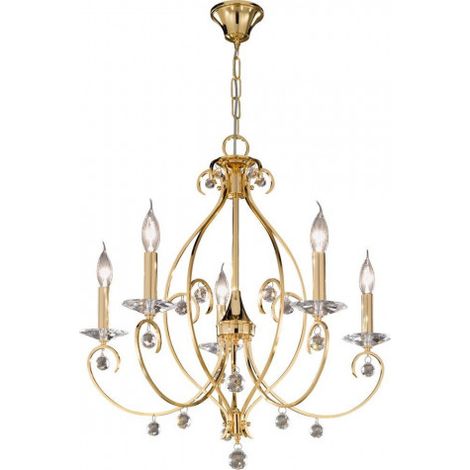 Kolarz CARAT Lustres en cristal à plusieurs bras 5 lumières 24 or (1/5)