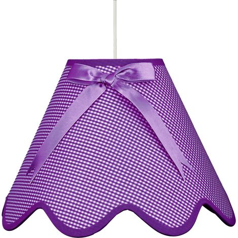 Suspension Candellux Lola Ø40 violet blanc E27 en tissu (1/2)