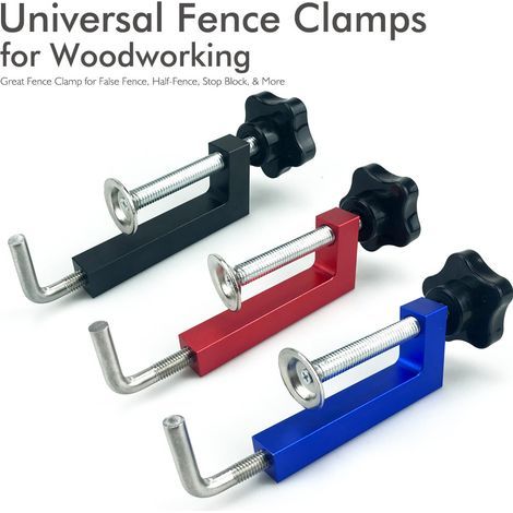 Serre-joint en G Réglable Universel – Pince de Menuiserie Robuste pour Fixation Précise (Noir, Lot de 2 pièces) (1/4)