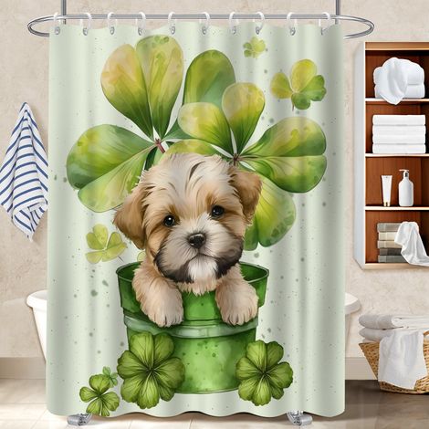 Kit rideau de douche en polyester 180x180 Épais voile de douche pour préparer la maison avant l’arrivée d’invités (1/5)