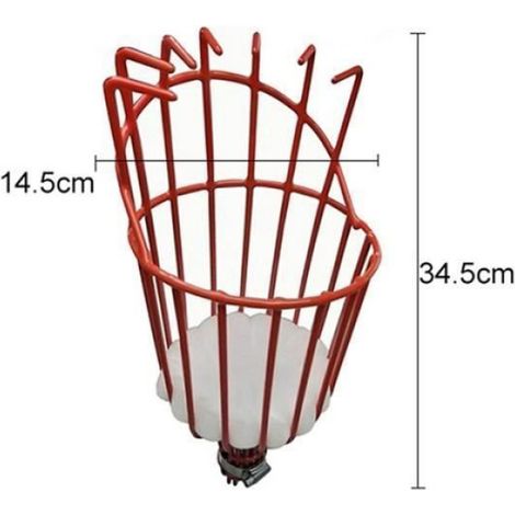 Sécateur à Crémaillère,Tête de cueilleur de fruits,outils de jardin panier profond,cueilleur de fruits pratique- 34.5x14.5cm
