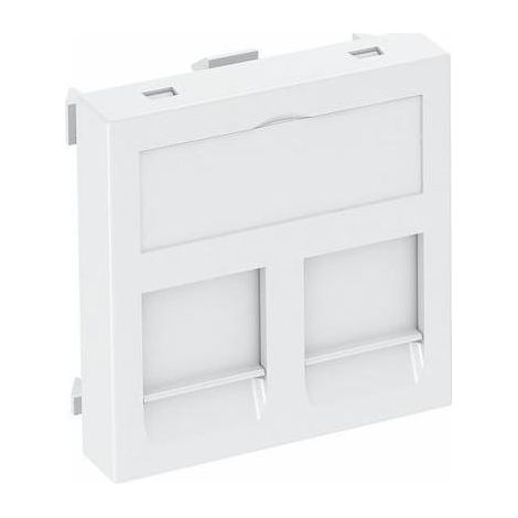 OBO Bettermann Datentechnikträger für 2 Anschlussmodule Typ C 45x45mm Polycarbonat reinweiß RAL 9010, 6119214