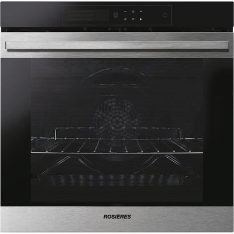 Rosieres – Four encastrable chaleur tournante 80L – Nettoyage pyrolyse – Connectivité Wi-Fi + BLE – Inox noir – 11 fonctions de cuisson