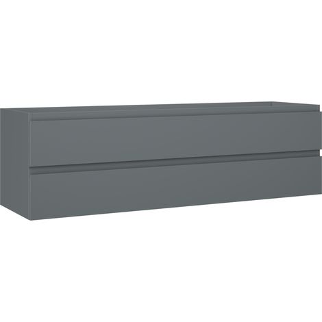 Mexen Orio Badezimmer-Waschtischunterschrank 160 cm, 2 Schubladen, matt Graphit - 91A10-16047-2-BFF66 (1/5)