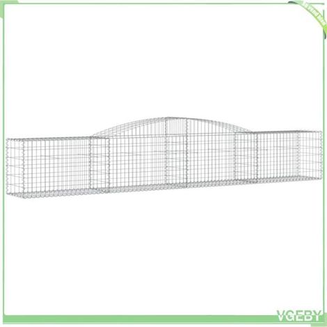 Panier de gabion arqué - FAFEICY - 153533 - 400x50x60/80 cm - Fer galvanisé - Fil 3,5 mm (1/4)