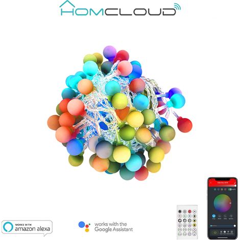 Catena luminosa decorata Smart Tuya WiFi con 66 perle a Led RGB-IC 10 metri Homcloud (1/5)
