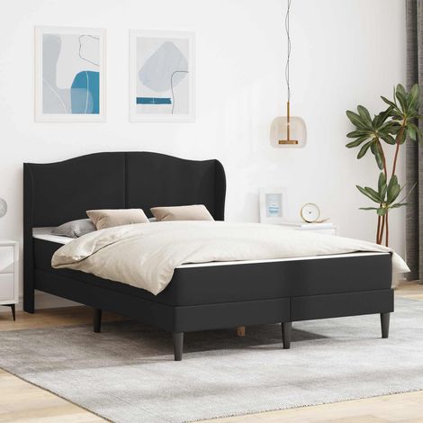 vidaXL Cadre de lit avec tête de lit Noir 160 x 200 cm Simili cuir (1/5)
