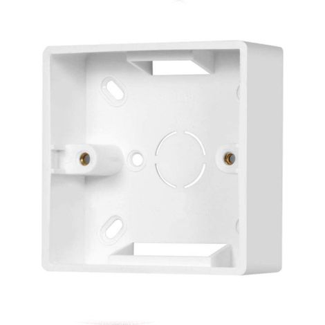 SHINING HOUSE86 Type Cadre en saillie pour boîte de jonction Faceplate Single Socket 86 x 86 x 34 mm Blanc Boîte en saillie