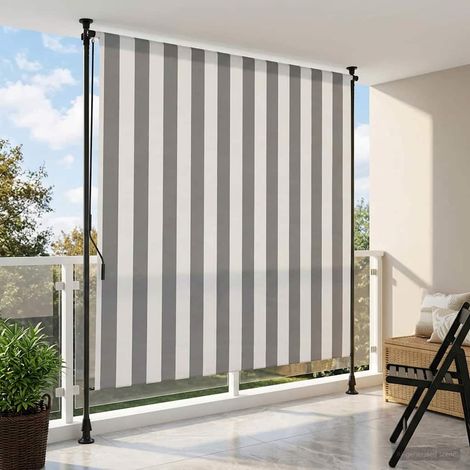 Store Roulant Extérieur Anthracite et blanc 150 x 270 cm (1/5)