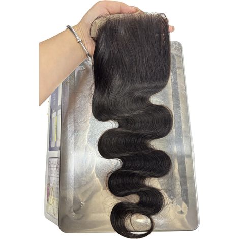 Cierre de encaje, textura ondulada, cabello Remy de alta calidad, encaje 4x4, 22 pulgadas, 150%-c (1/2)
