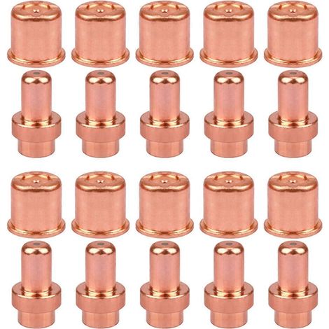 Lot de 20 électrodes de torche CB50 CP50 LT50 50 -50 pour découpeur plasma -Consommables 40 A (1/4)