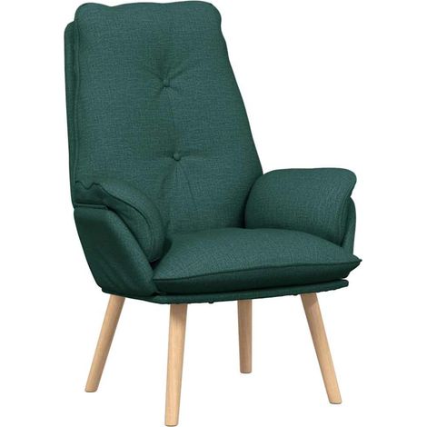 Fauteuil de Salon，Chaise，Fauteuil relaxant Vert foncé 69 x 74 x 93 cm tissu CFW984394 (1/5)