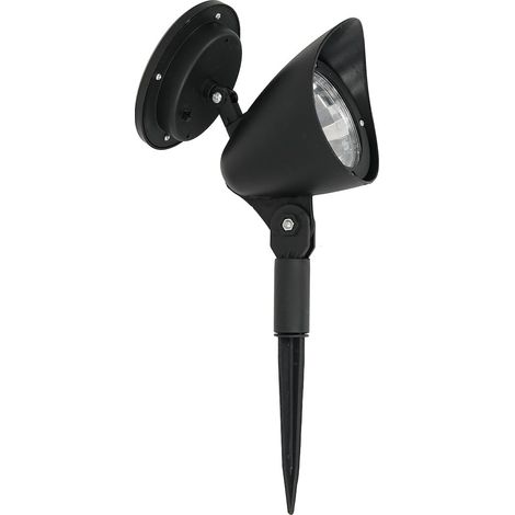 Lámpara solar de jardín, negra, foco regulable, LED recargable, 0,06 W, color neutro, IP44, JOKER Eko-Light (1/5)