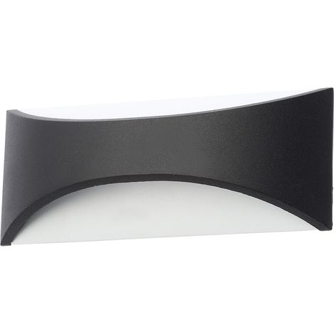 Litecraft Marsden Wall Light Outdoor 12W Curved LED IP44 Rated Fitting - Black (1/5)