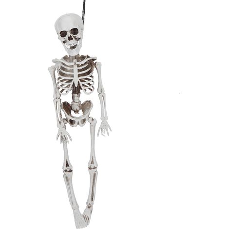 Squelettes en résine pour Halloween, corps entier avec articulations mobiles, accessoires de décoration pour fêtes costumées à la maison. (1/5)
