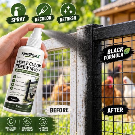 KineShineX Farbwechselspray Schwarz 100ml – Farbauffrischungsspray für Außenwände und Schmiedeeisen (1/5)