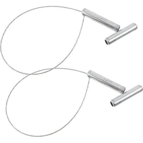 2 Pièces liant de attrape- attrape-bétails corde d'attache de cou de bétail détenteurs de caisse claire attrape-moutons pratiques piège à bétail métal galvanisé Silver (1/5)
