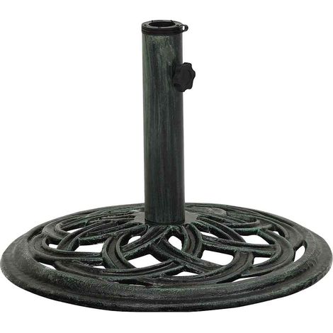 Maison Exclusive - Socle de parasol Vert 44x44x31 cm Fonte (1/5)