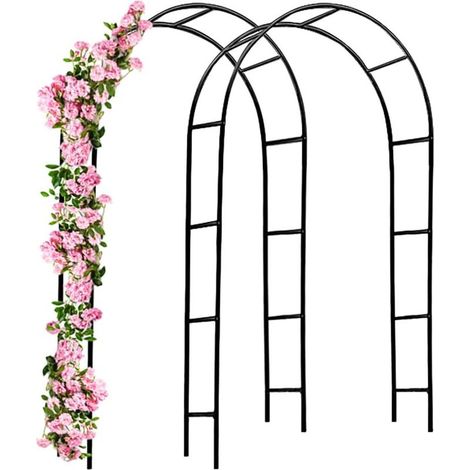 Arche de jardin 240 x 140 x 37 cm pour plantes grimpantes, arche pour rosiers, tuteur, décoration extérieure (1/5)