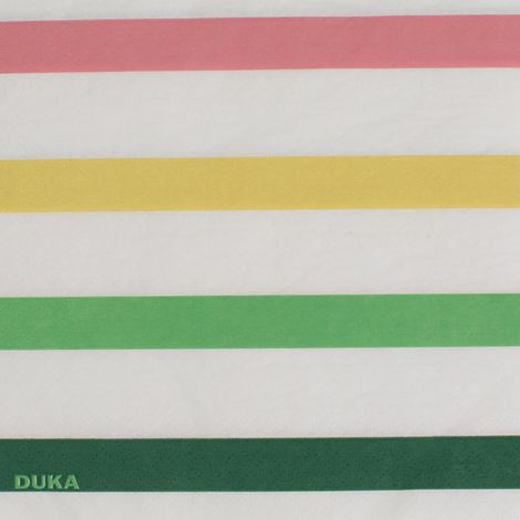 Servilletas de papel decorativas Nielsen 33x33cm 20 unidades. Rayas de colores duka (1/5)