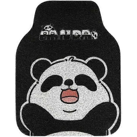Tapis de sol de voiture panda dessin animé, une seule pièce, moquette côté conducteur (rangée avant de la voiture) (1/5)