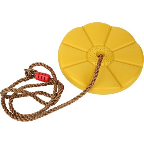 Balançoire à corde pour arbre, siège suspendu en disque, équipement de jeu pour enfants, jaune (1/5)