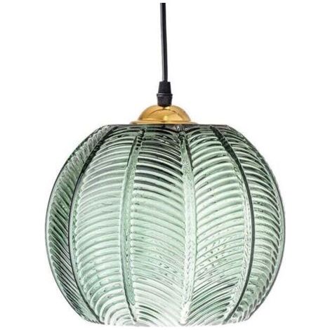 Green Mobility-Suspension - Lot de 1 suspension pour cuisine, douille E26, verre vert, hauteur réglable, convient pour chambre, salon, cuisine (1/4)
