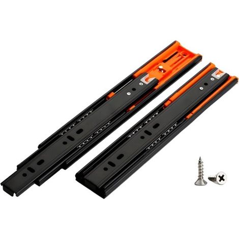 Guías de cajón amortiguadas con rodamientos de bolas, soporta hasta 32 kg, longitud de extensión 25/30/35/40/45/50 cm, 1 par (2 piezas), 35 cm (1/5)