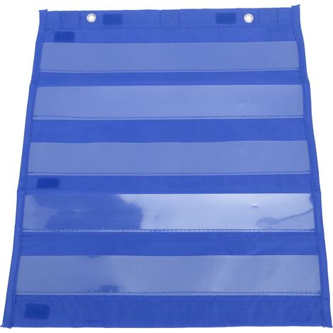 Tableau à Pochettes Magnétique 5 Lignes Transparent pour Activités Scolaires et Maison Bleu (1/5)