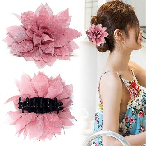Pinces à cheveux, femmes, pinces banane, pétales de fleurs, accessoires pour cheveux épais, hommes et femmes (1/4)