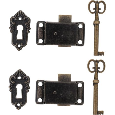 Lot de 6 verrous vintage pour armoires (1/5)