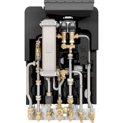 Bosch Station d'appartement FLOW8000 F8001 35 S non mélangé, apparent, 35 kW, acier inoxydable, 7735600464