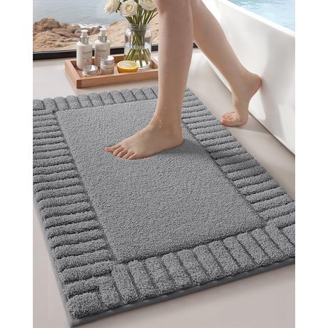 1 Tapis de Bain,60x90 cm,Microfibre,Antidérapant,Salle de Bain,Douche (1/5)