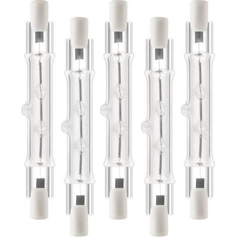 Lot de 5 R7S 118 Mm 300 W 230 V, Ampoule LinéAire HalogèNe R7S, Lampe HalogèNe à Intensité Variable pour L\'éClairage de Paysage de (1/4)