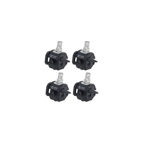 Conector de perforación con aislamiento, 5 piezas, abrazadera de perforación con aislamiento de 1 kV, divisor de cable de alta y baja tensión sin pelado con carcasa aislada, no requiere pelado - Crezu
