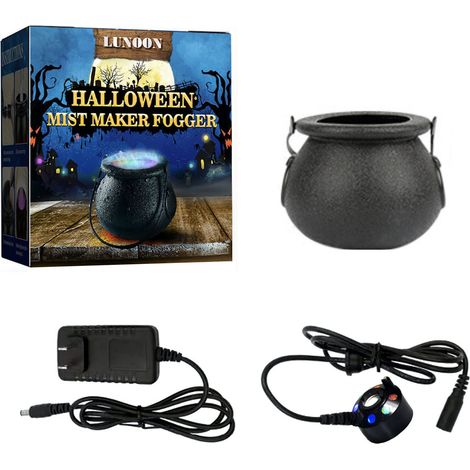 (American Standard) Nebellampe in Form eines Hexenglases für Halloween, 7-farbige Flamme, stimmungsvolle Beleuchtung, DIY-Dekoration (1/2)